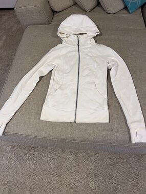 lululemon athletica White Full-Zip Hooded Jacket